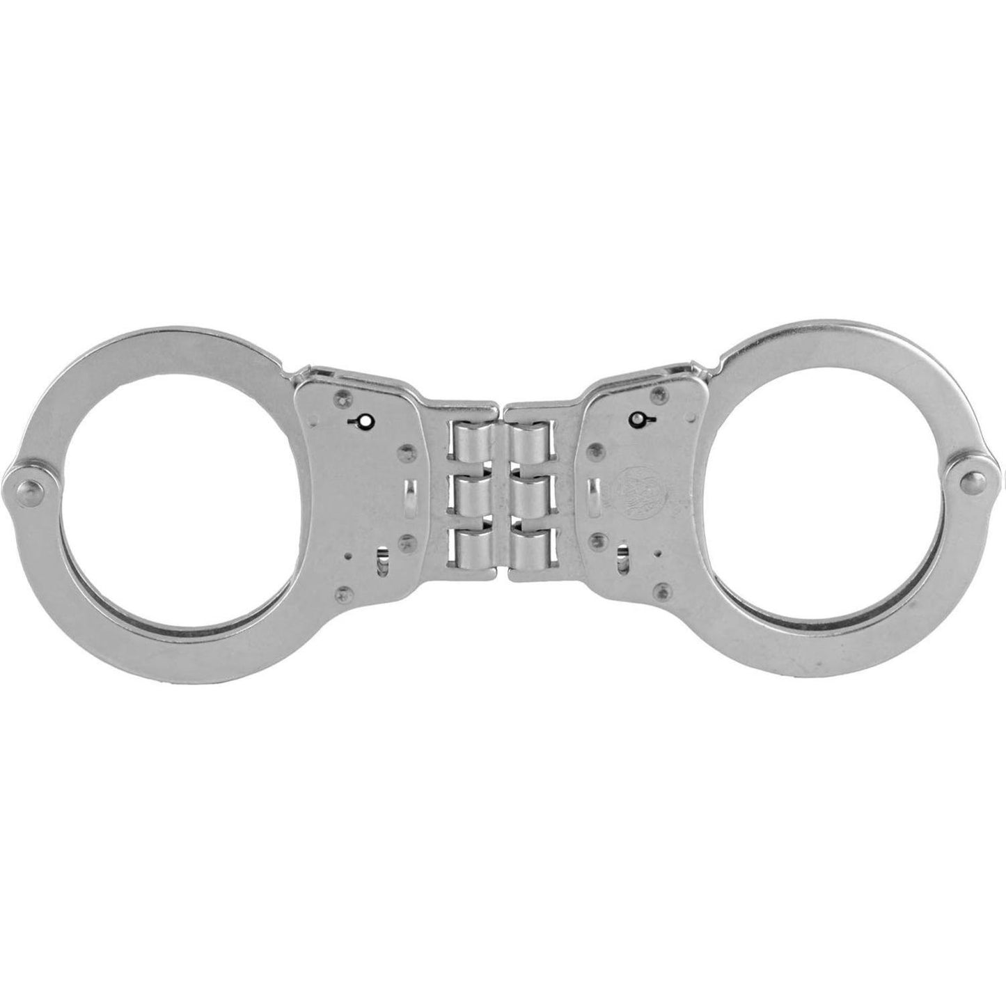 Smith & Wesson Hinged Nickel Handcuffs - Silver, Black