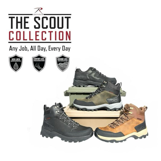 Rothco Scout 4 Inch or get 6 Inch All Terrain Hybrid Tactical Boots - H2O Lock Weather Protection System, Boot Comfort Lock Fatigue Defense System, Ground Lock Terrain Endurance System Footwear Boot