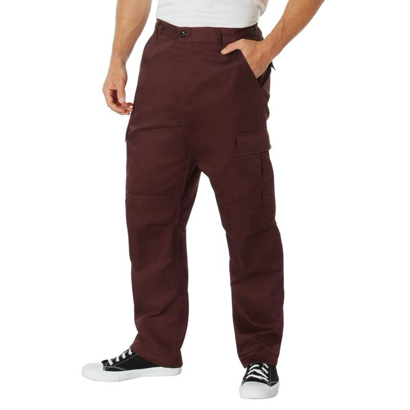 Rothco Tactical BDU Pants (Maroon) Menswear Casual Pants, Unisex Cargo Trousers