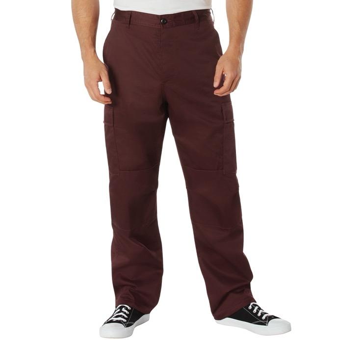 Rothco Tactical BDU Pants (Maroon) Menswear Casual Pants, Unisex Cargo Trousers