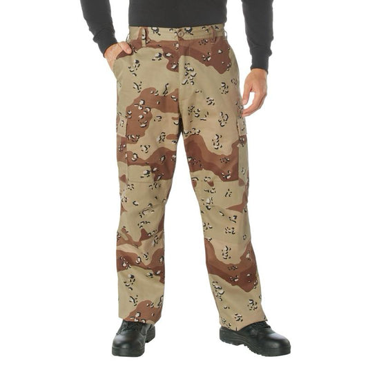 Rothco Relaxed Fit Zipper Fly Tactical BDU Pants - 6 Color Desert Camo