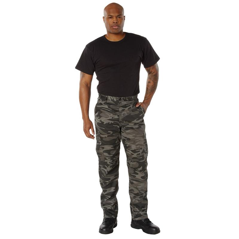 Rothco Relaxed Fit Zipper Fly BDU Pants (Black Camo)