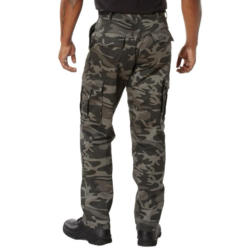 Rothco Relaxed Fit Zipper Fly BDU Pants (Black Camo)