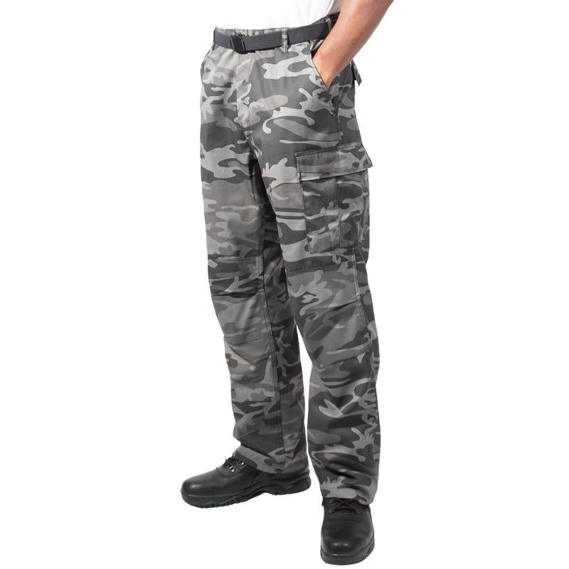 Rothco Relaxed Fit Zipper Fly BDU Pants (Black Camo)