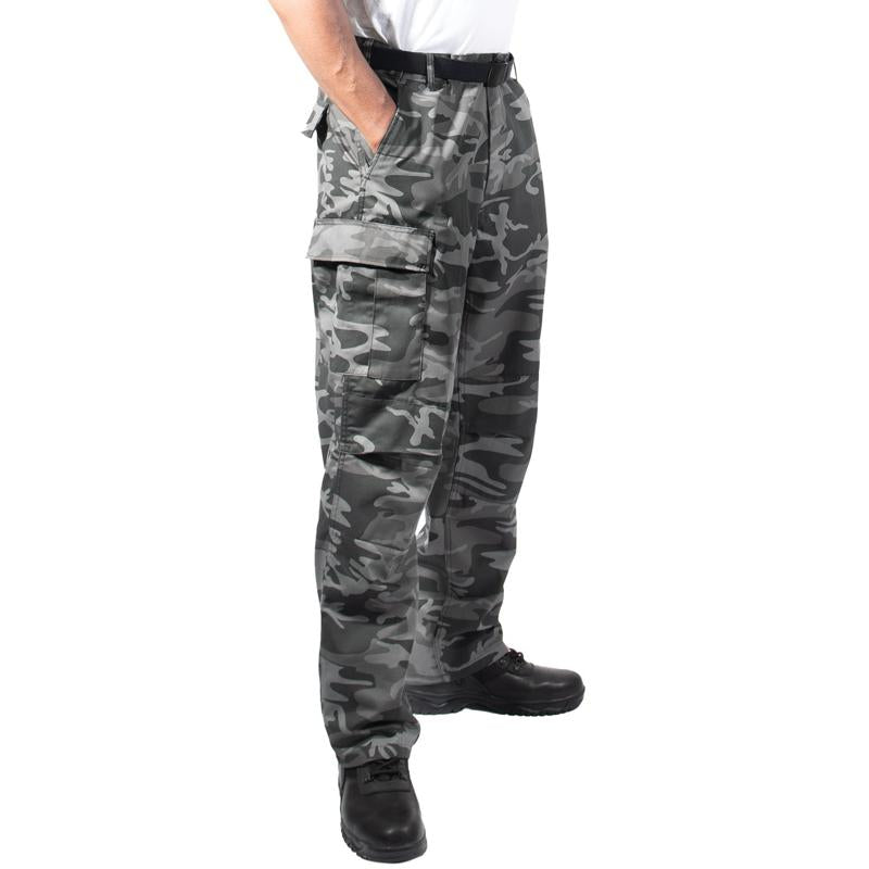 Rothco Relaxed Fit Zipper Fly BDU Pants (Black Camo)