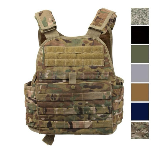 Rothco MOLLE Plate Carrier Vest - Black, ACU Digital Camo, Olive Drab, Coyote Brown, Grey, Midnight Navy Blue, MultiCam - Adult Unisex Sportsman Vest, Outdoor Lifestyle Activities